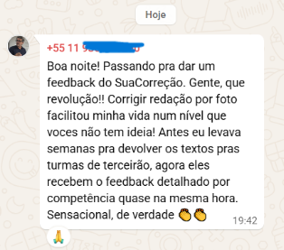 Feedback real de professor